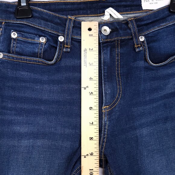 Rag & Bone Jeans Women’ S 27 Cate Mid Rise Ankle Skinny Dark Wash Blue Denim - Picture 8 of 14
